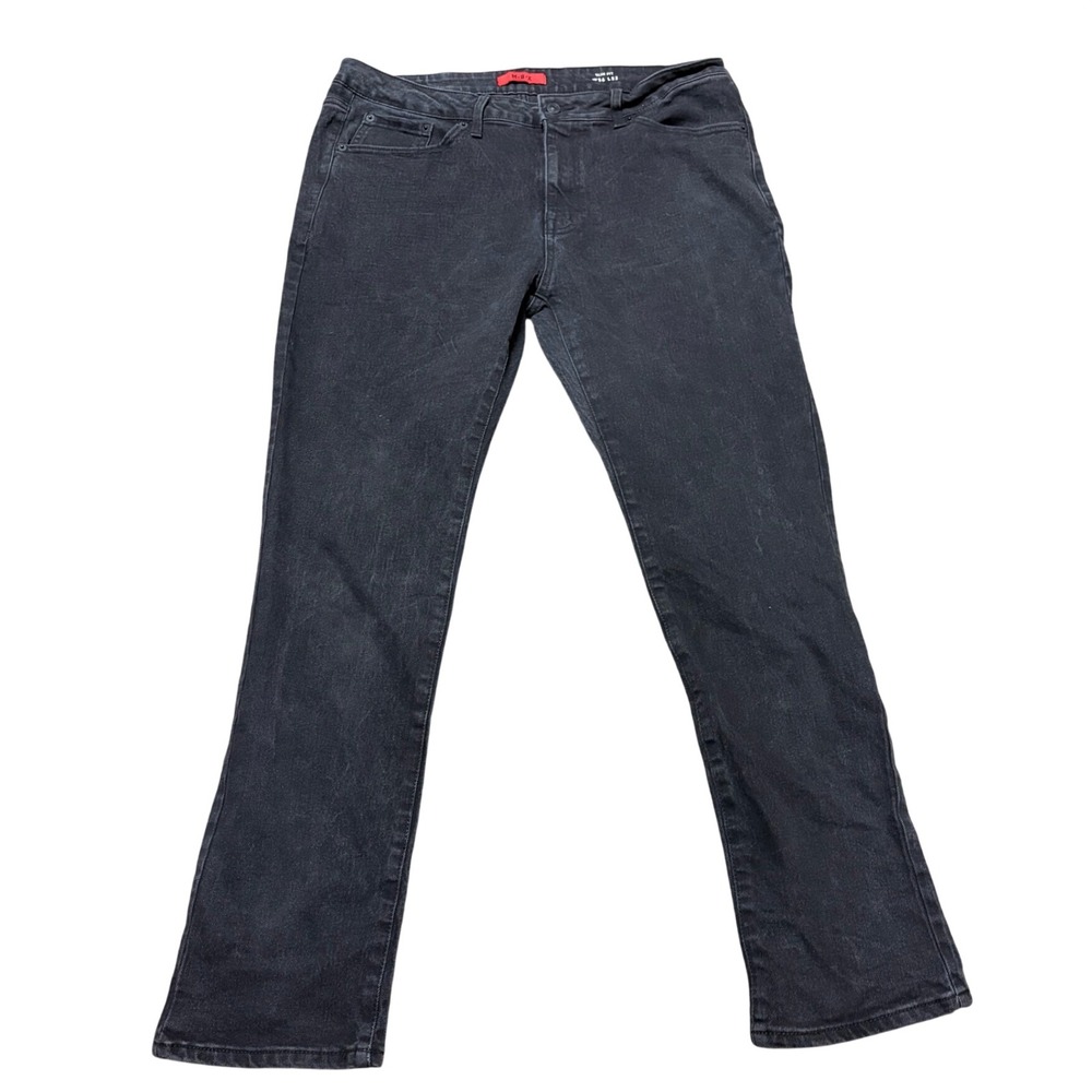 MBX‎ Mens Slim Fit Black Jeans 36x28 Straight Leg Stretch Denim